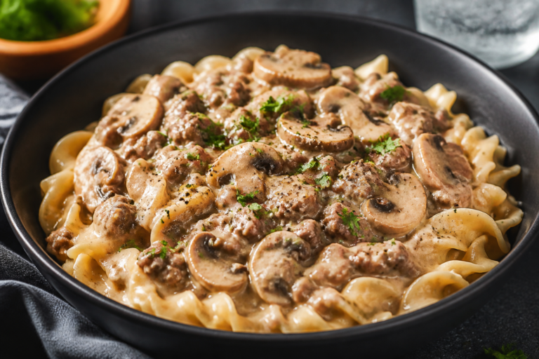 Melt-In-Your-Mouth Ground Beef Stroganoff – Cozy, Creamy, and Weeknight Easy
