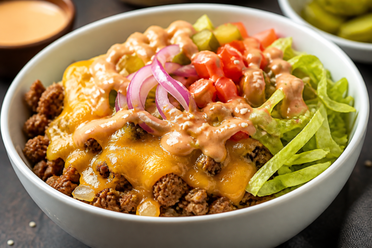 Ground Beef Cheeseburger Bowls – All the Flavor Without the Bun