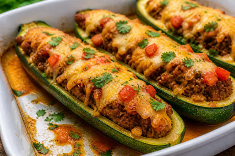 Protein-Packed Beef Taco Stuffed Zucchini – A Satisfying, Low-Carb Dinner