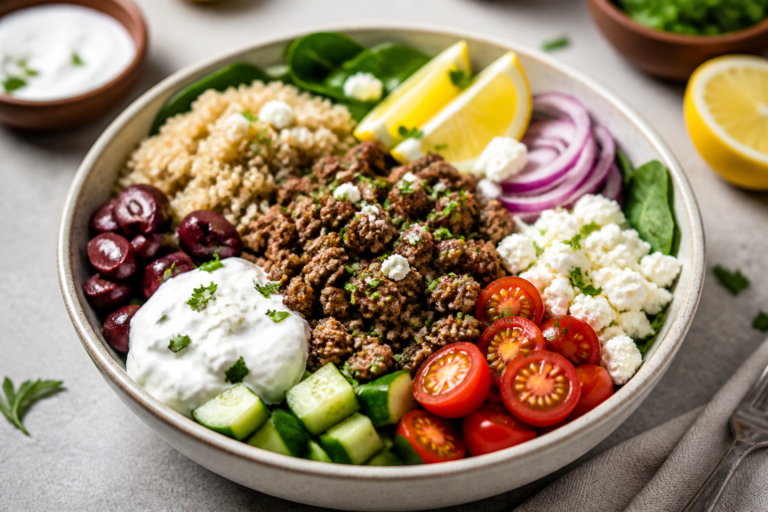 Ground Beef Mediterranean Power Bowls – A Fresh, Satisfying Weeknight Meal