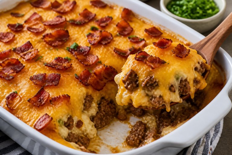 Low Carb Bacon Cheeseburger Casserole – A Cozy, Crowd-Pleasing Weeknight Bake