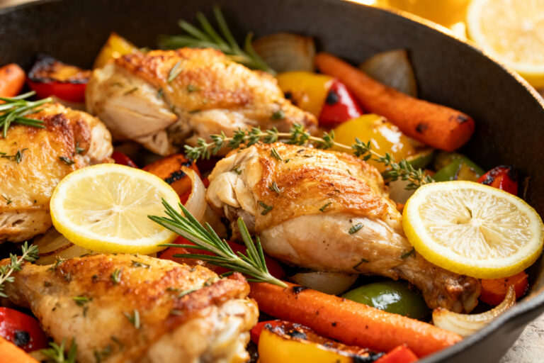 One-Pan Lemon Herb Chicken & Veggies – Bright, Easy, Weeknight Comfort