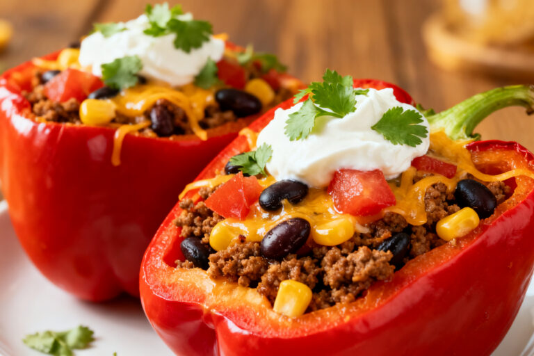 High Protein Taco Stuffed Peppers – A Satisfying, Weeknight-Friendly Favorite