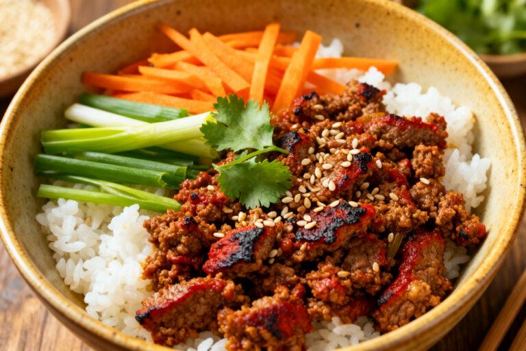 Healthy Mongolian Ground Beef Bowls – A Fast, Flavor-Packed Weeknight Dinner