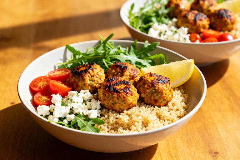 Greek Turkey Meatball Dinner Bowls – Fresh, Flavorful, and Easy