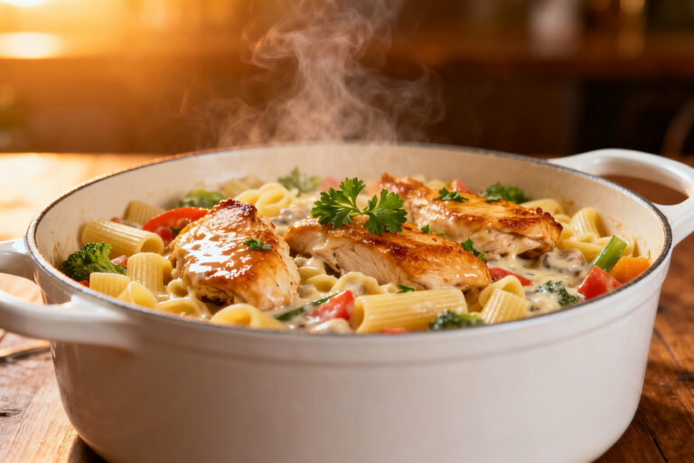One-Pot High Protein Chicken Pasta – A Fast, Balanced Weeknight Dinner
