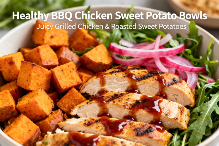 Healthy BBQ Chicken Sweet Potato Bowls – A Balanced, Flavor-Packed Weeknight Meal