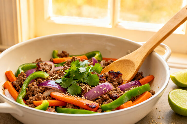 Healthy Ground Beef & Veggie Stir Fry – Fast, Flavorful, and Satisfying