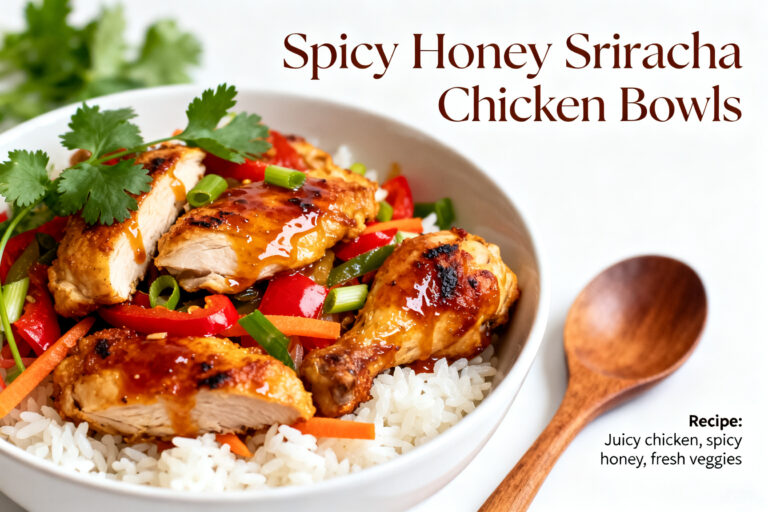 Spicy Honey Sriracha Chicken Bowls – Sweet, Hot, and Easy Weeknight Comfort