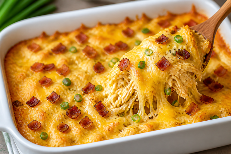 High Protein Crack Chicken Casserole – Creamy, Cheesy, and Satisfying