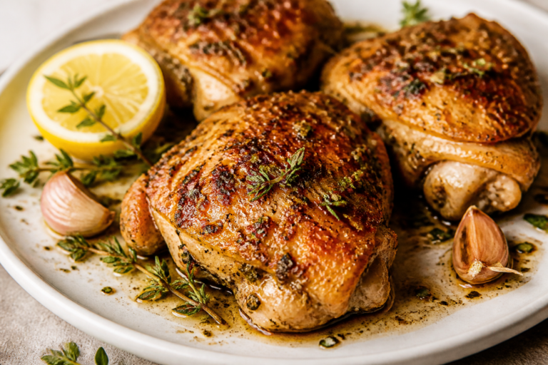 High Protein Garlic Herb Chicken Thighs – Juicy, Simple, and Flavor-Packed
