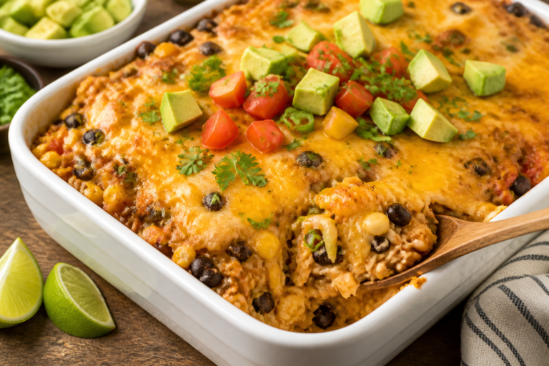 High Protein Chicken Taco Casserole – Easy, Satisfying, and Meal-Prep Friendly