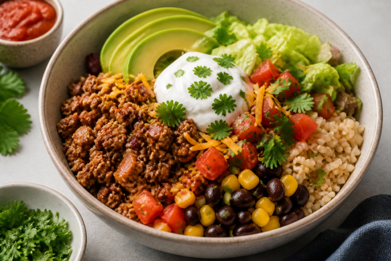 High Protein Ground Turkey Taco Bowls – A Simple, Satisfying Weeknight Meal