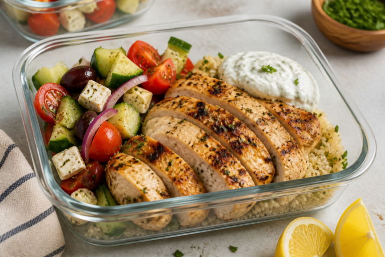 Easy Mediterranean Chicken Meal Prep – Fresh, Flavorful, and Ready for the Week