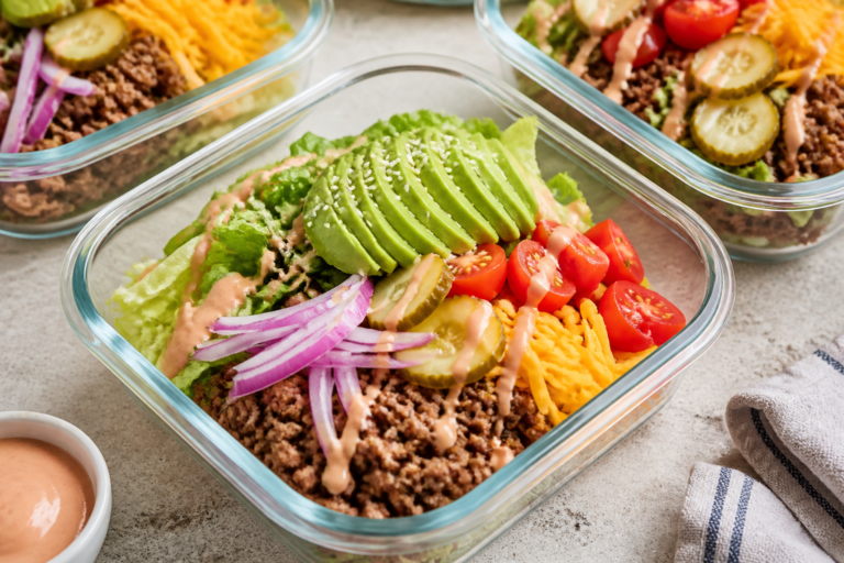 Healthy Burger Bowls for Meal Prep – A Simple, Satisfying Make-Ahead Meal