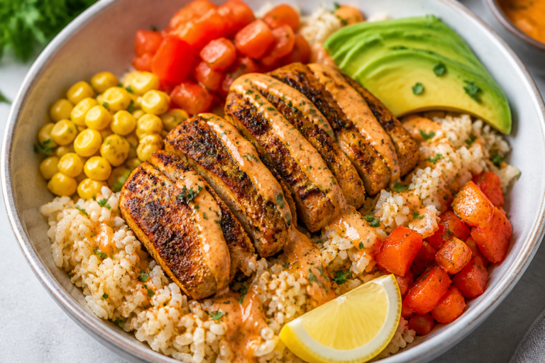 High Protein Cajun Chicken Rice Bowls – Spicy, Satisfying, and Meal-Prep Friendly