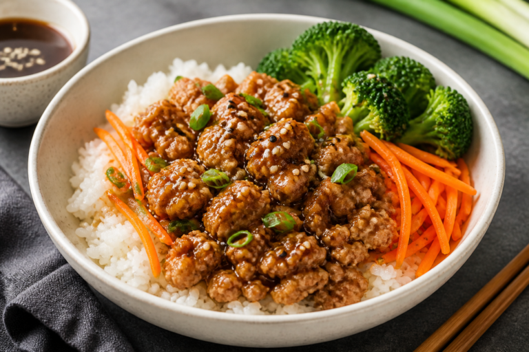 Ground Turkey Teriyaki Bowls – Easy, Flavor-Packed Weeknight Dinner