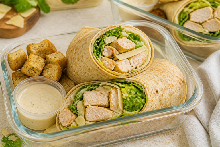 High Protein Chicken Caesar Wrap Meal Prep – Easy, Satisfying, and Ready for the Week