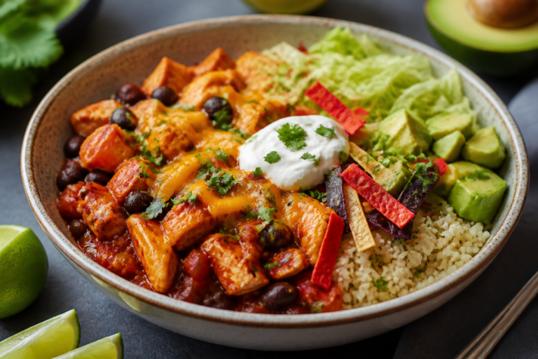 High Protein Chicken Enchilada Bowls – A Satisfying, Meal-Prep Friendly Favorite