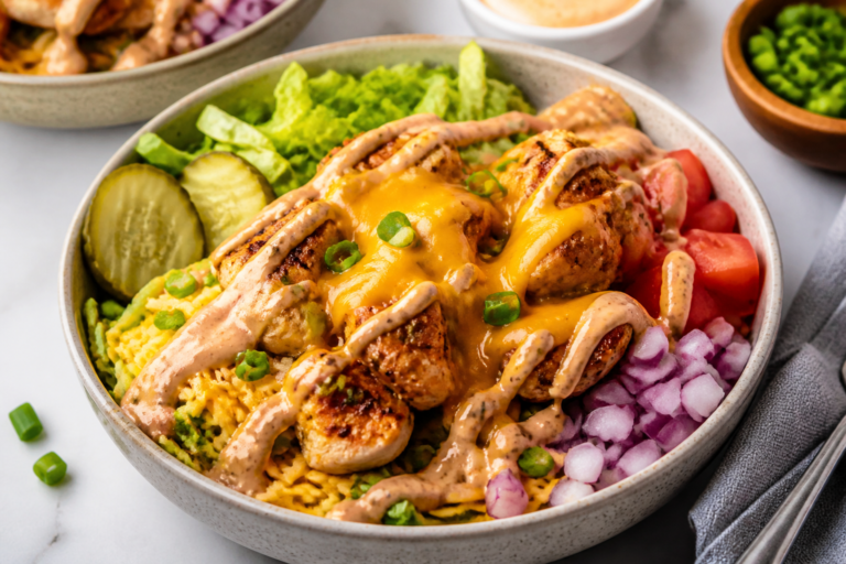 Protein Packed Chicken Cheeseburger Bowls – A Flavorful, High-Protein Meal