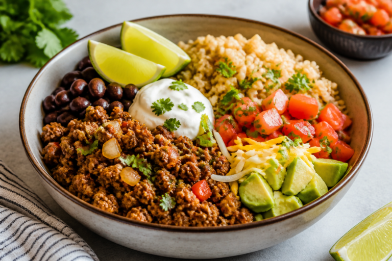 Easy Ground Turkey Burrito Bowls – A Quick, Flavor-Packed Weeknight Meal