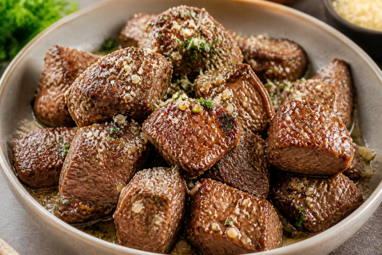 High Protein Garlic Parmesan Steak Bites – Fast, Flavorful, and Satisfying