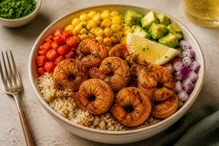 High Protein Cajun Shrimp Bowls – Bold, Fresh, and Satisfying