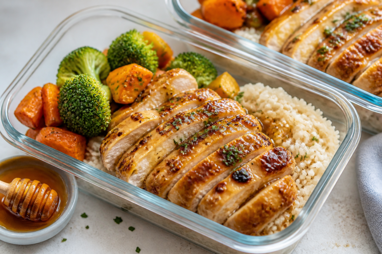 High Protein Honey Mustard Chicken Meal Prep – Simple, Flavorful, and Ready for the Week