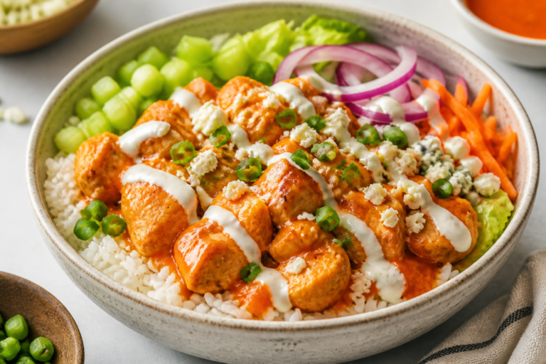 Protein Packed Buffalo Chicken Rice Bowls – A Spicy, Satisfying Weeknight Meal