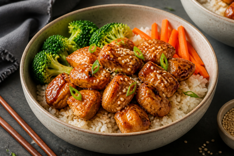 Honey Garlic Chicken Rice Bowls – A Sweet, Savory Weeknight Favorite