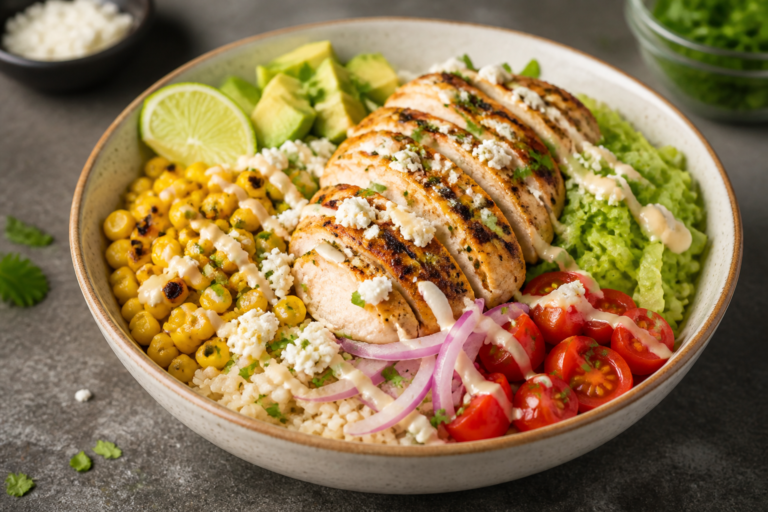 Street Corn Chicken Protein Bowls – Bright, Flavorful, and Meal-Prep Friendly