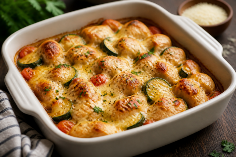 High Protein Chicken Zucchini Bake – Simple, Satisfying, and Meal-Prep Friendly
