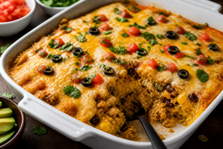 High Protein Chicken Taco Casserole – A Comforting, Meal-Prep Friendly Dinner