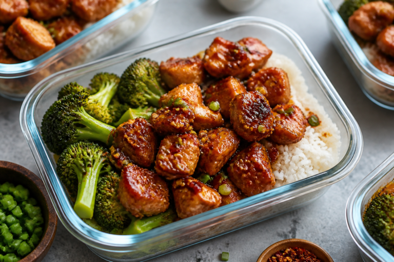 Spicy Garlic Chicken Meal Prep Bowls – Easy, Flavor-Packed Lunches