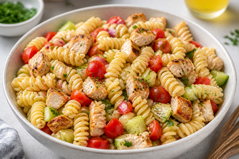 High Protein Chicken Pasta Salad – Fresh, Filling, and Meal-Prep Friendly