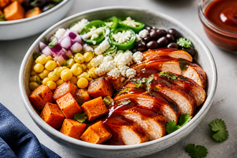 BBQ Chicken Sweet Potato Bowls – A Hearty, Flavor-Packed Weeknight Meal
