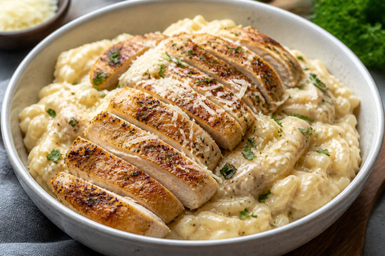 Creamy Garlic Parmesan Chicken Bowls – Cozy, Comforting, and Weeknight-Friendly