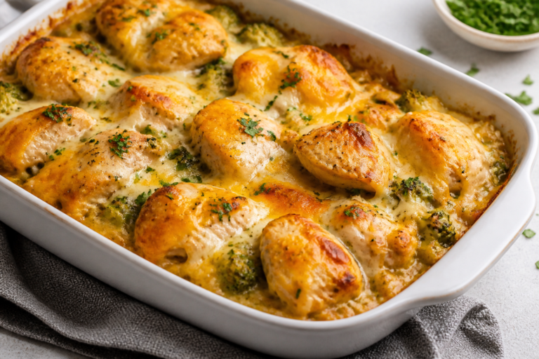 Melted Cheese Chicken Protein Bake – Cozy, High-Protein Comfort Food