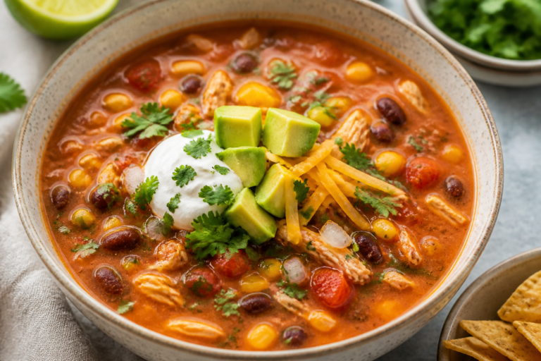 High Protein Chicken Taco Soup – A Cozy, Satisfying Weeknight Meal