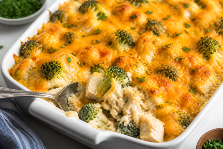 Cheesy Chicken Broccoli Rice Casserole – Cozy, Comforting, and Easy