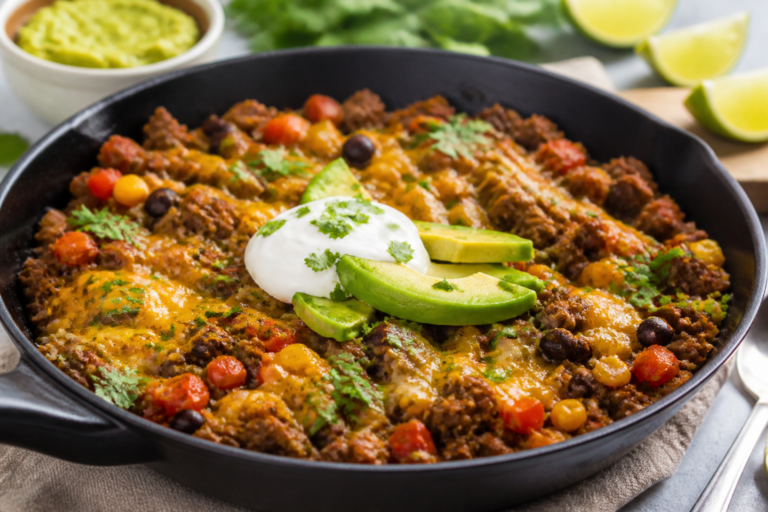 High Protein Mexican Beef Skillet – A Fast, Flavor-Packed One-Pan Meal