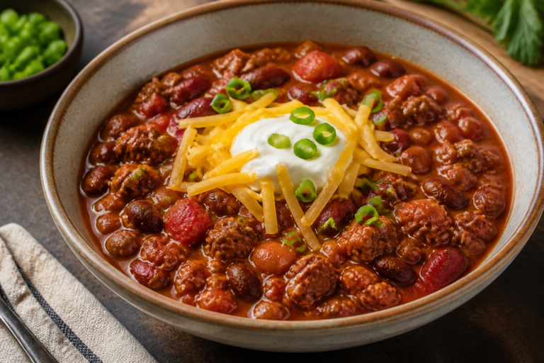 High Protein Beef & Bean Chili – Hearty, Comforting, and Meal-Prep Friendly