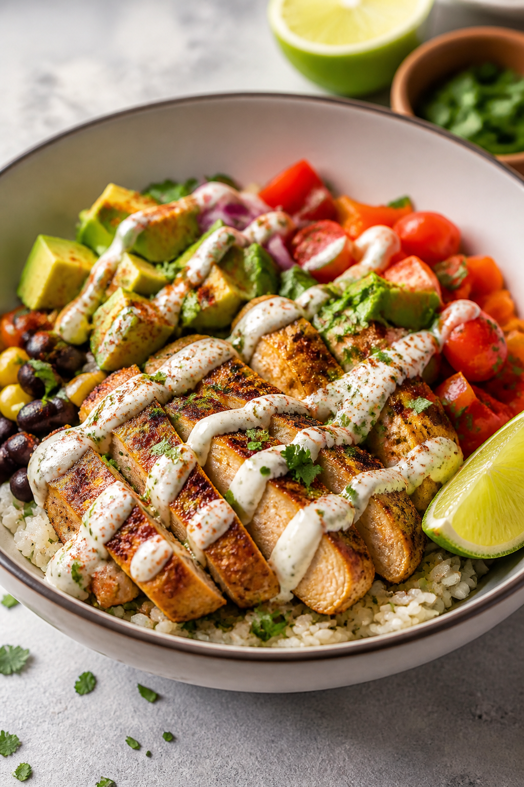 Final plated dish – Restaurant-quality presentation: Beautifully plated High Protein Chicken Burri