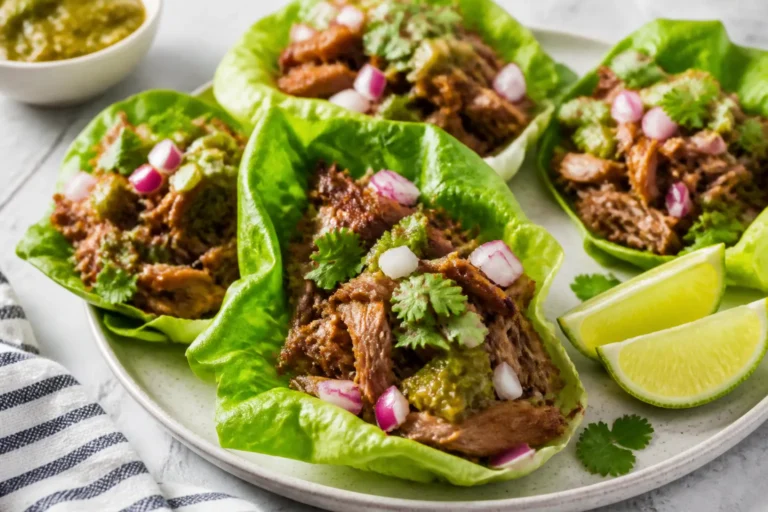 Pork Carnitas Lettuce Wraps – Bright, Crisp, and Satisfying