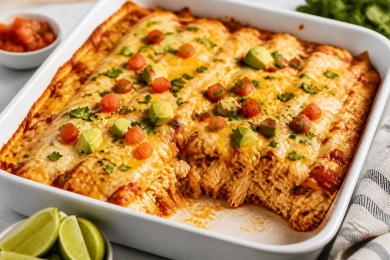Cottage Cheese Chicken Enchilada Casserole – Creamy, Comforting, and Easy