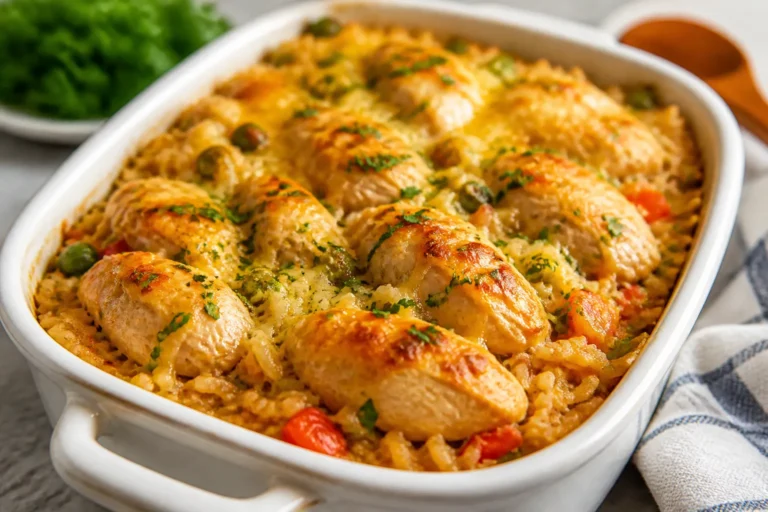 High Protein Chicken and Rice Casserole – A Comforting, Meal-Prep Friendly Classic