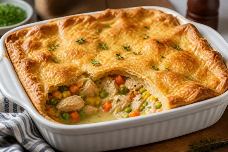 High Protein Chicken Pot Pie Casserole – Comfort Food With a Lean, Hearty Twist