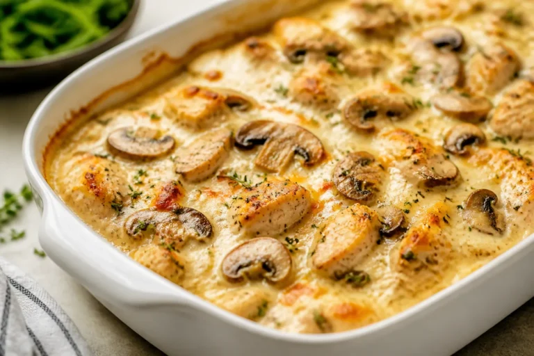 High Protein Chicken Mushroom Casserole – Comforting, Flavorful, and Meal-Prep Friendly