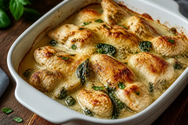 Creamy Garlic Chicken Protein Bake – A Comforting, High-Protein Dinner