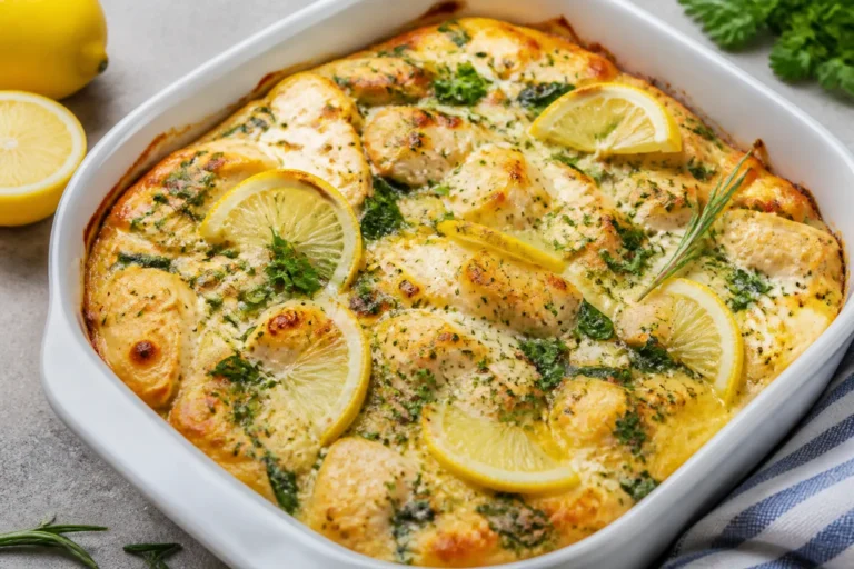 Lemon Herb Chicken Protein Bake – Bright, Simple, and Satisfying